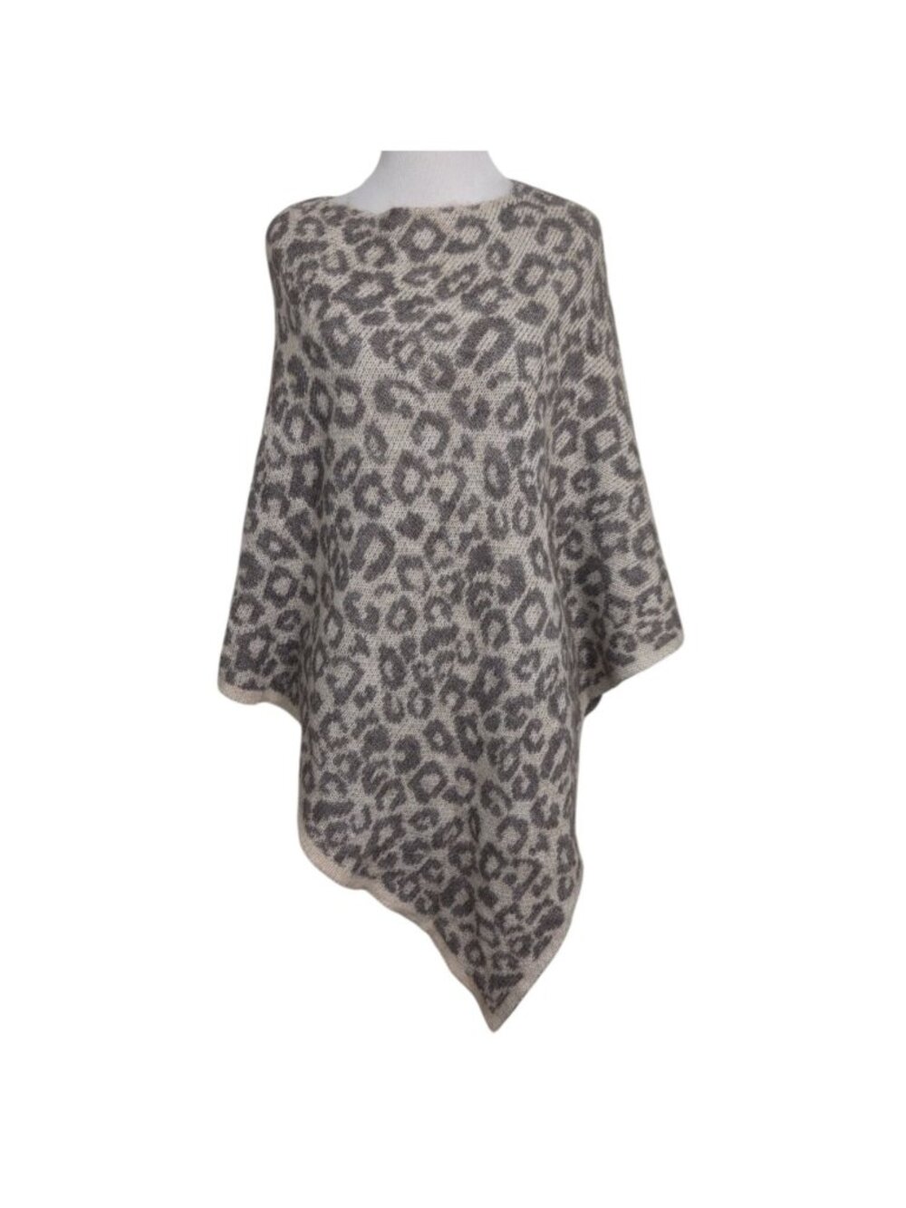 Nardi & Tagliaferri Leopard Poncho Womens One Size Mohair Wool Boho Whimsigoth